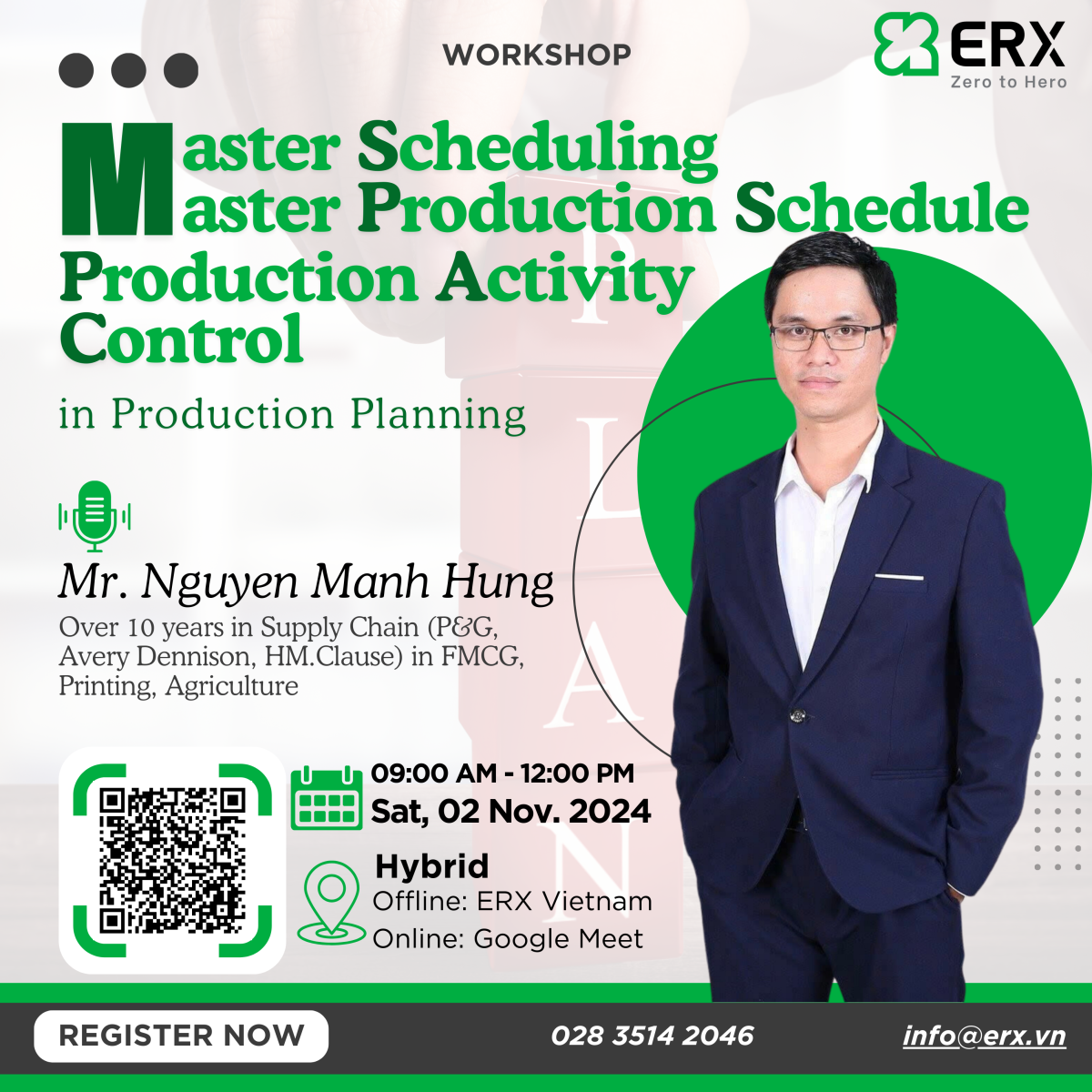 HYBRID Workshop: Master Scheduling, Master Production Schedule & Production Activity Control in Production Planning